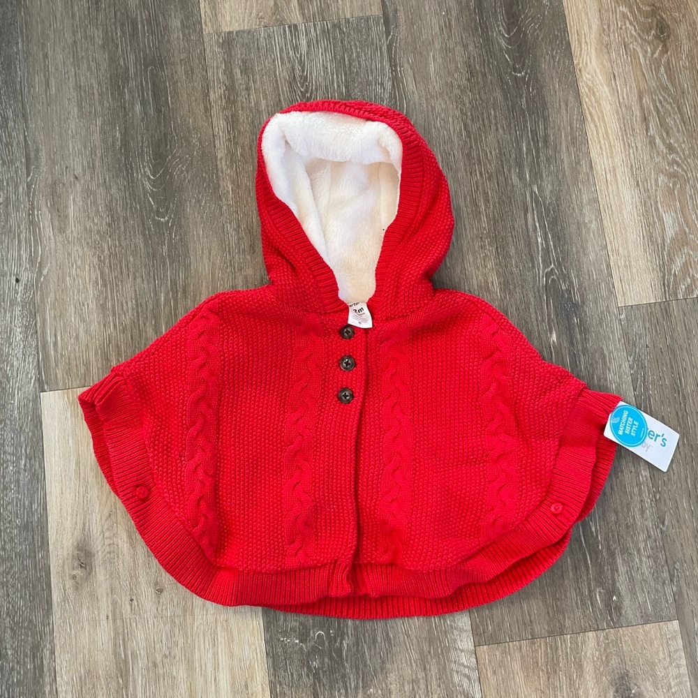 NWT 12 Month Fleece Lined Cape